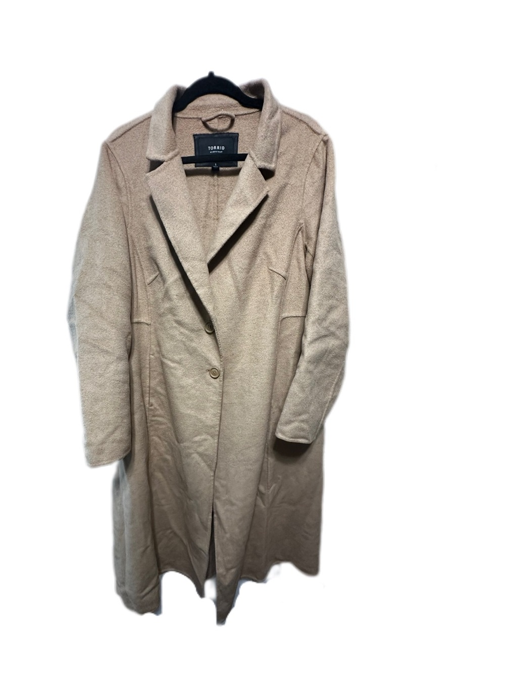 torrid Cream Wool-Blend Long Pea Coat